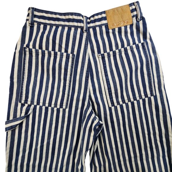 Aligne Womens Wolf Blue Stripe Cotton Pants W26 - Picture 2 of 14